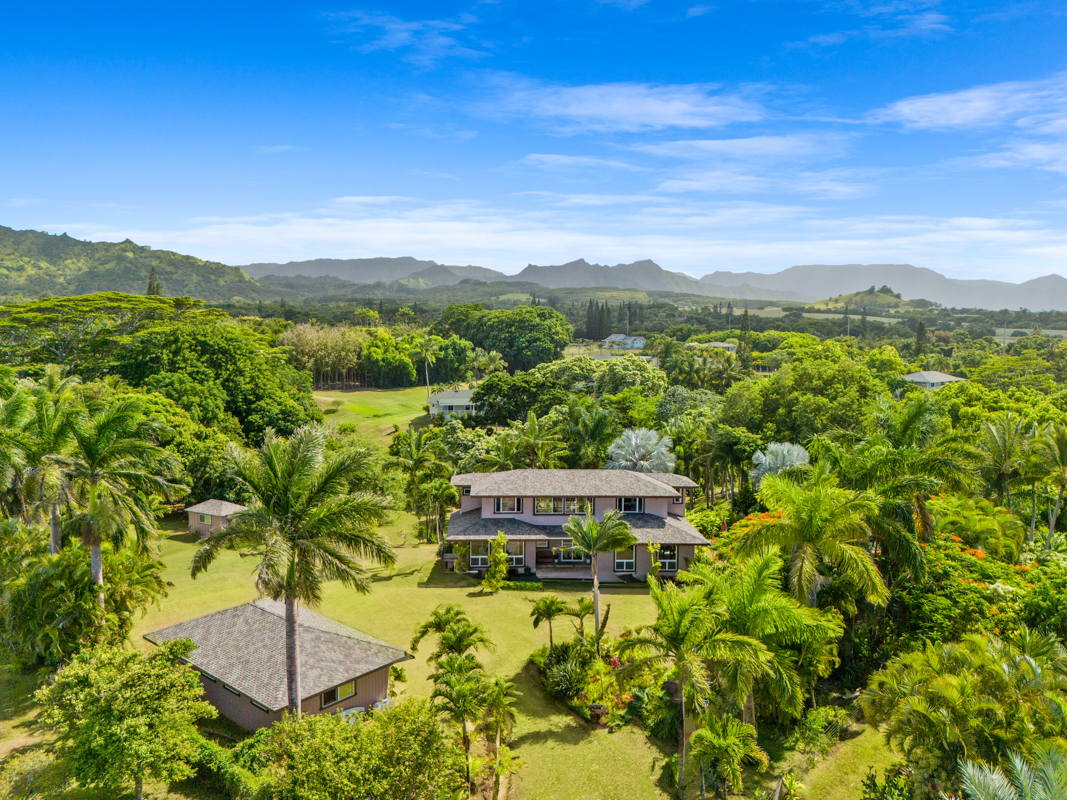 7473 E Koolau Road Kilauea, HI 96754 - Photo 3 of 30 a view of a city with mountains in the background