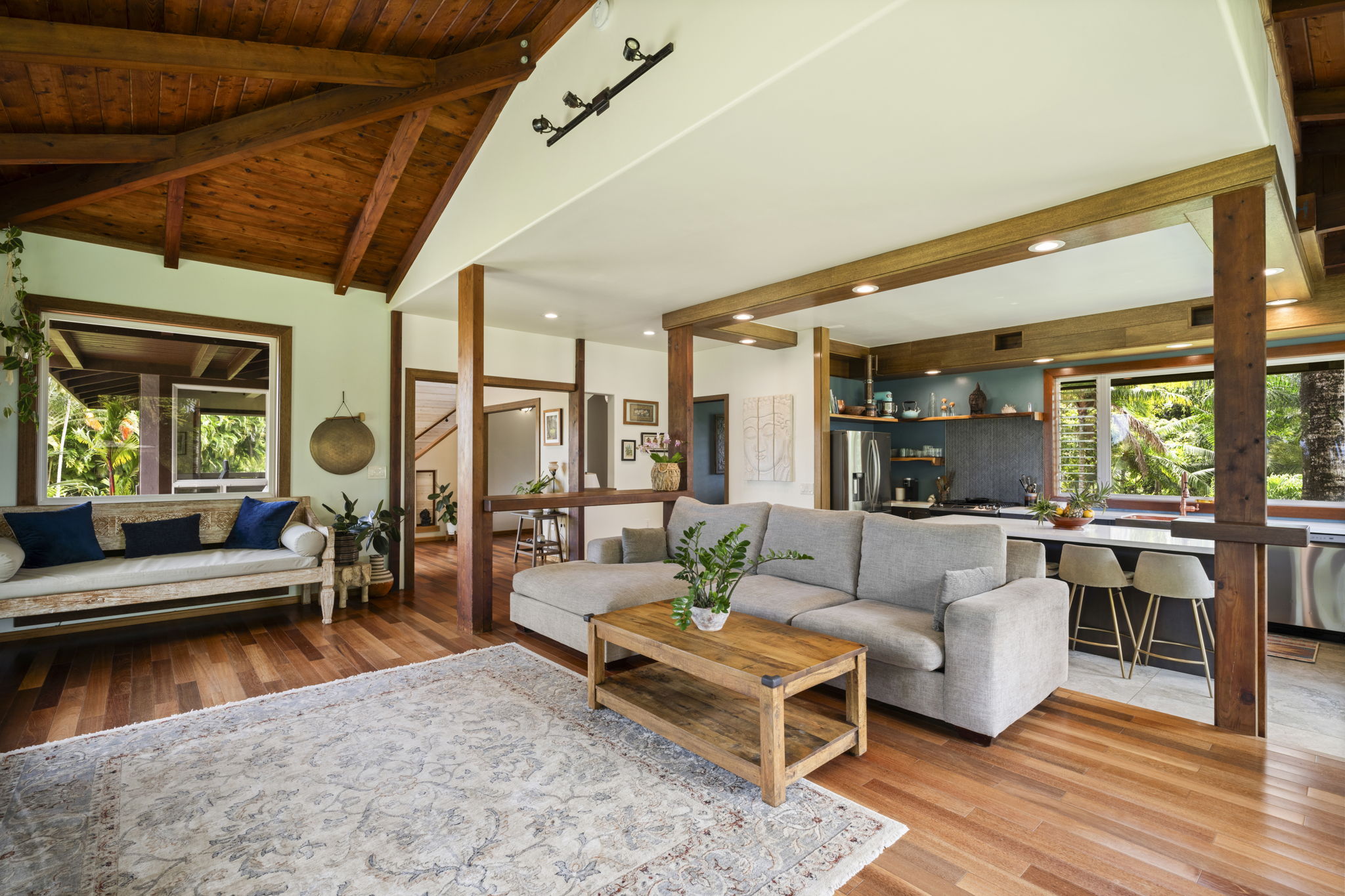 7473 E Koolau Road Kilauea, HI 96754 - Photo 5 of 30 a living room with furniture and a large window