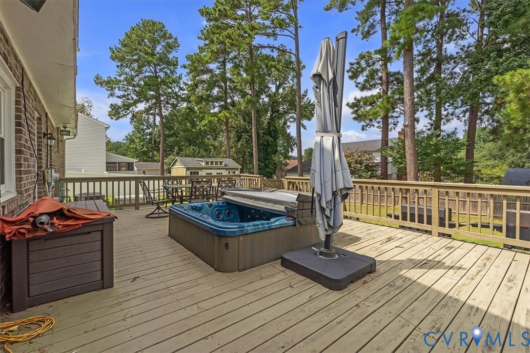 406 Windmere Drive Colonial Heights, VA 23834 - Photo 21 of 29 a view of a deck with couches with wooden floor and fence