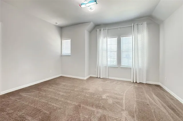 an empty room with closet