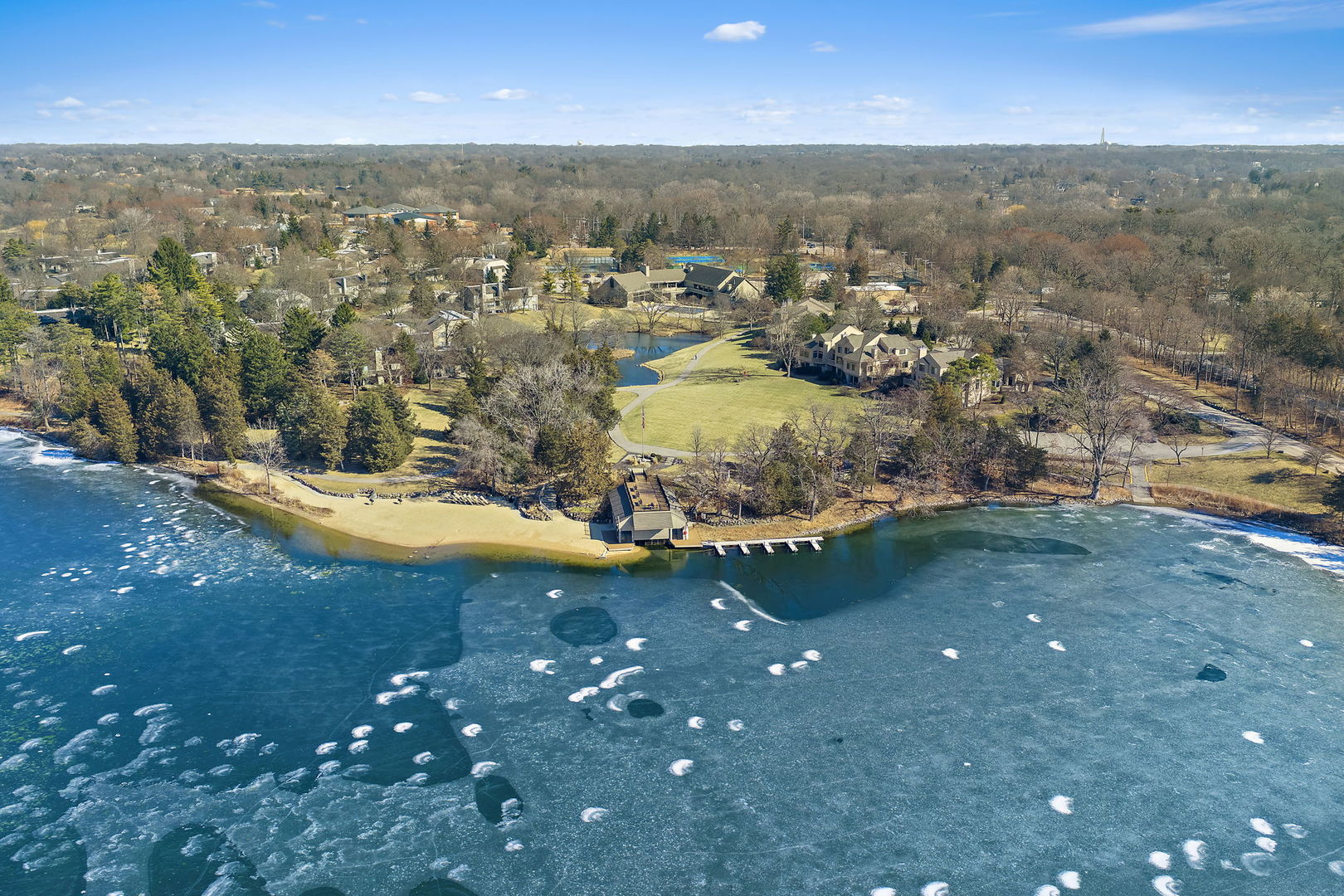 814 Oak Hill Road Lake Barrington, IL 60010 - Photo 44 of 59 an aerial view of residential houses with outdoor space