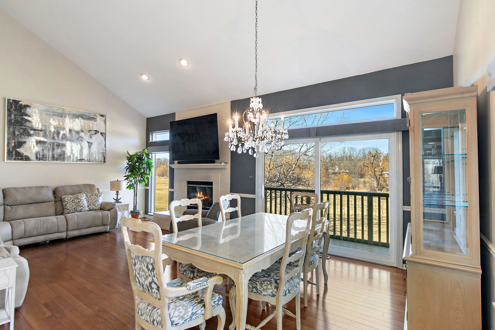 814 Oak Hill Road Lake Barrington, IL 60010 - Photo 10 of 59 a view of a dining room with furniture window and outside view