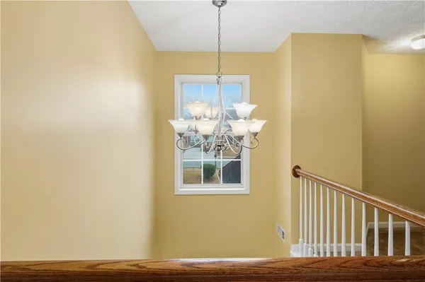 a view of room with stairs