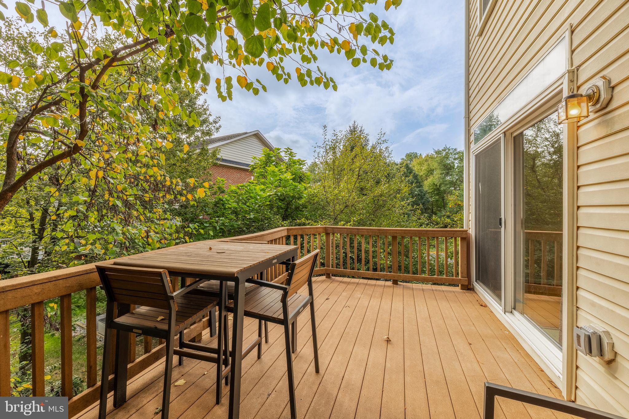 3015 Fallswood Glen Court Falls Church, VA 22044 - Photo 16 of 36 a view of balcony with wooden floor and outdoor seating