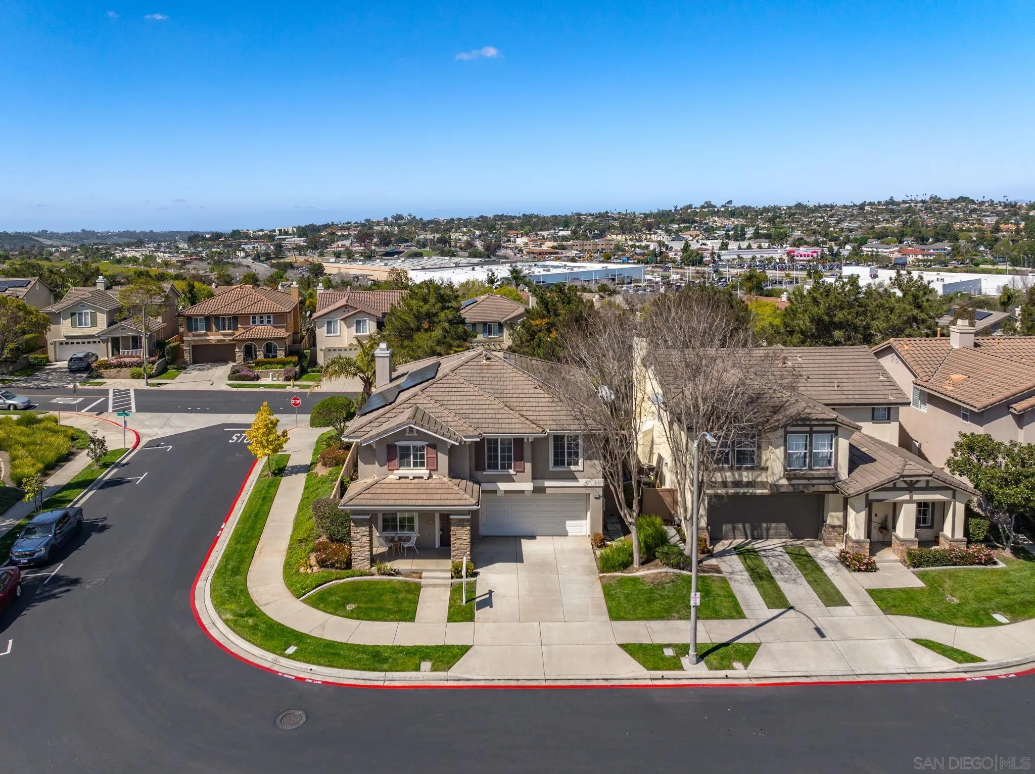 1589 Laurel Circle Vista, CA 92081 - Photo 28 of 31 an aerial view of a house with a swimming pool