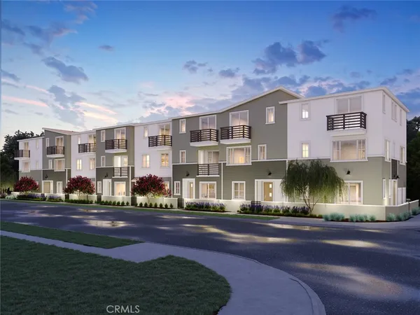 a front view of a building with street view