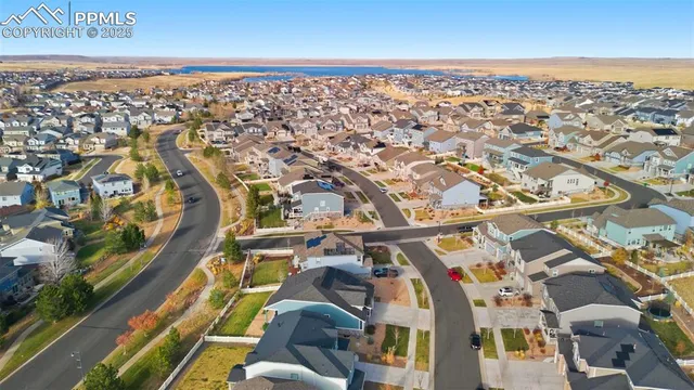 an aerial view of a city