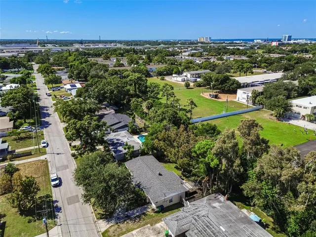 an aerial view of multiple house