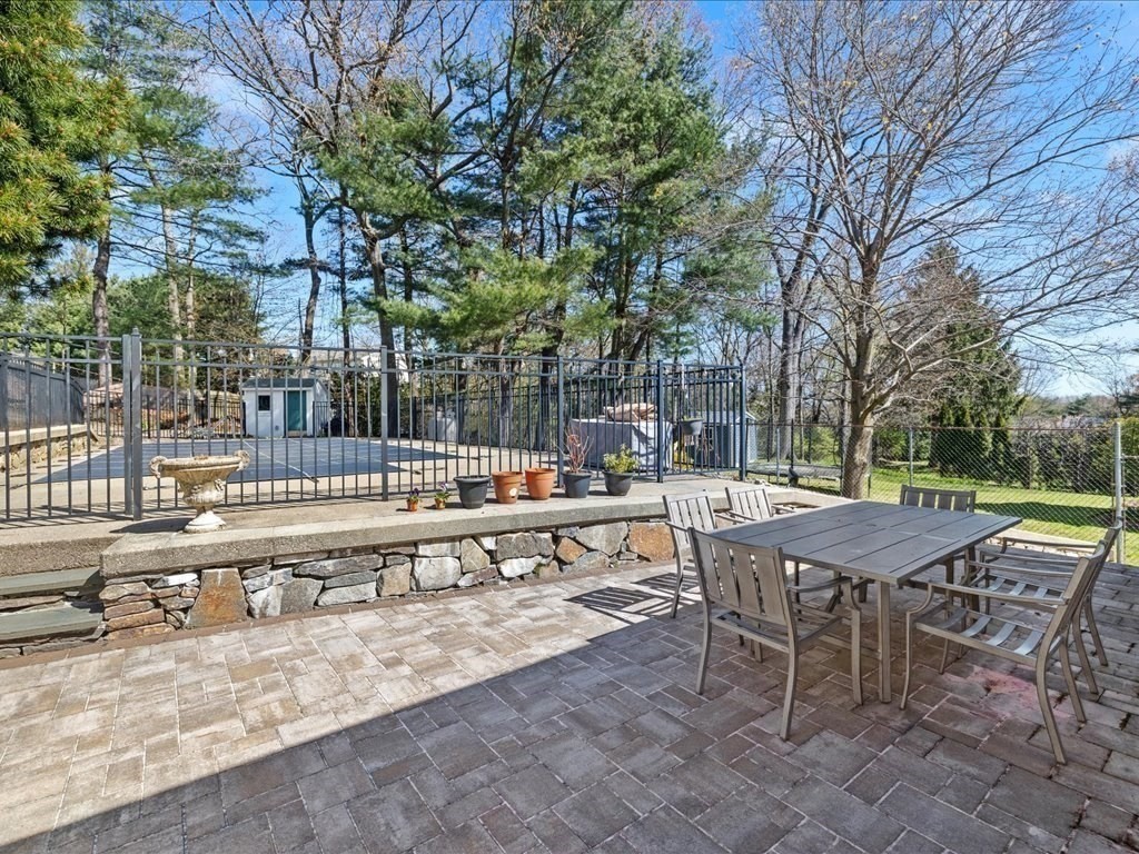 39 Broad Meadow Road Needham, MA 02492 - Photo 32 of 36 a view of a patio with a table and chairs
