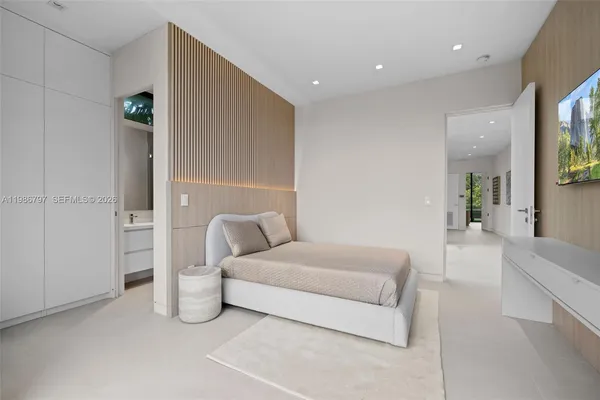 a balcony with furniture