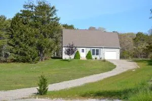 a view of a golf course with a lake