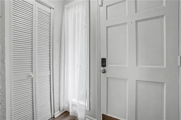 a view of a closet area