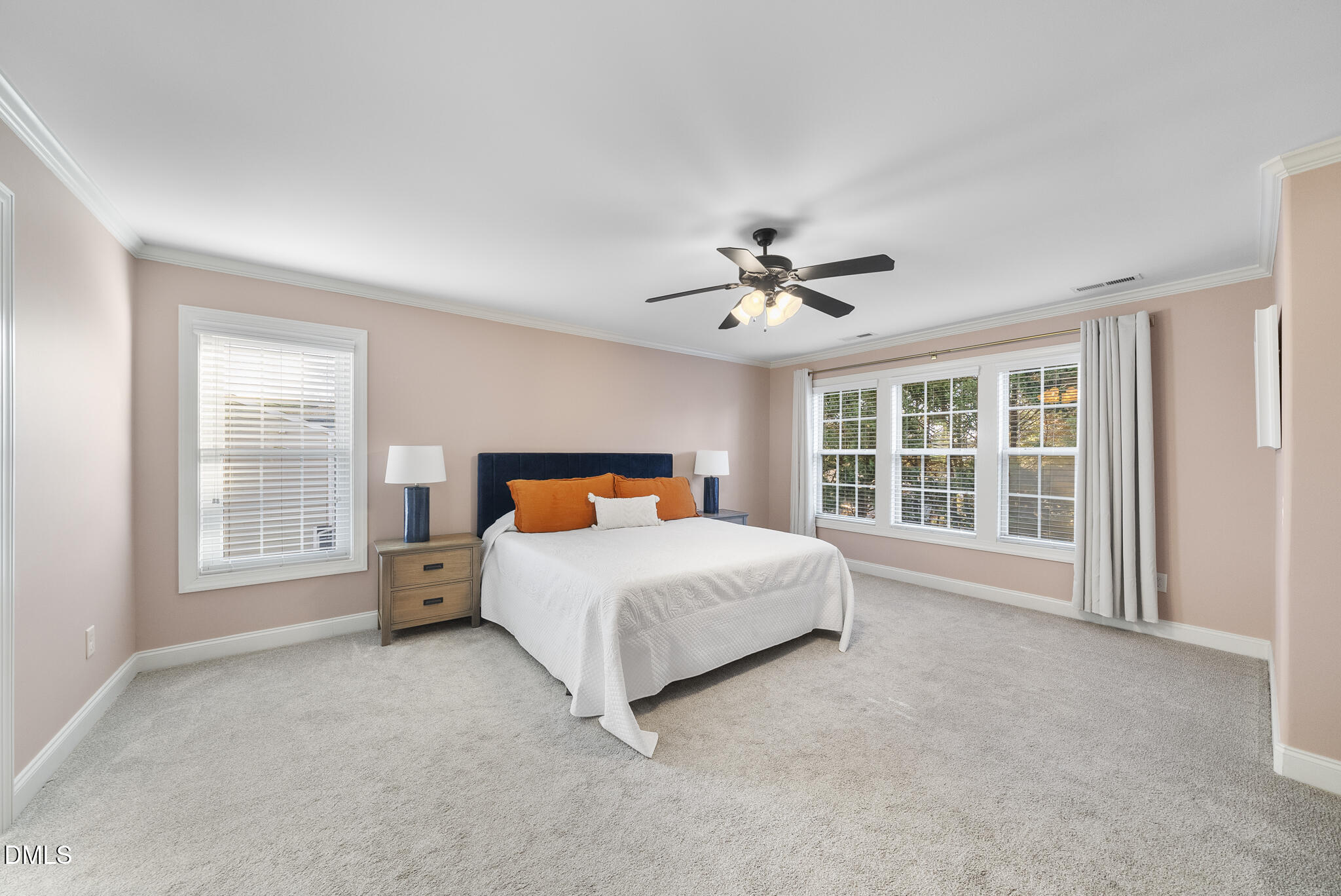 437 Big Willow Way Rolesville, NC 27571 - Photo 5 of 43 a spacious bedroom with a bed and a large window