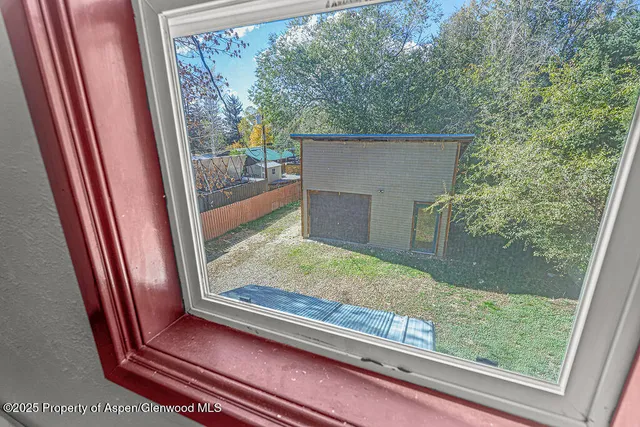 a view of backyard from window