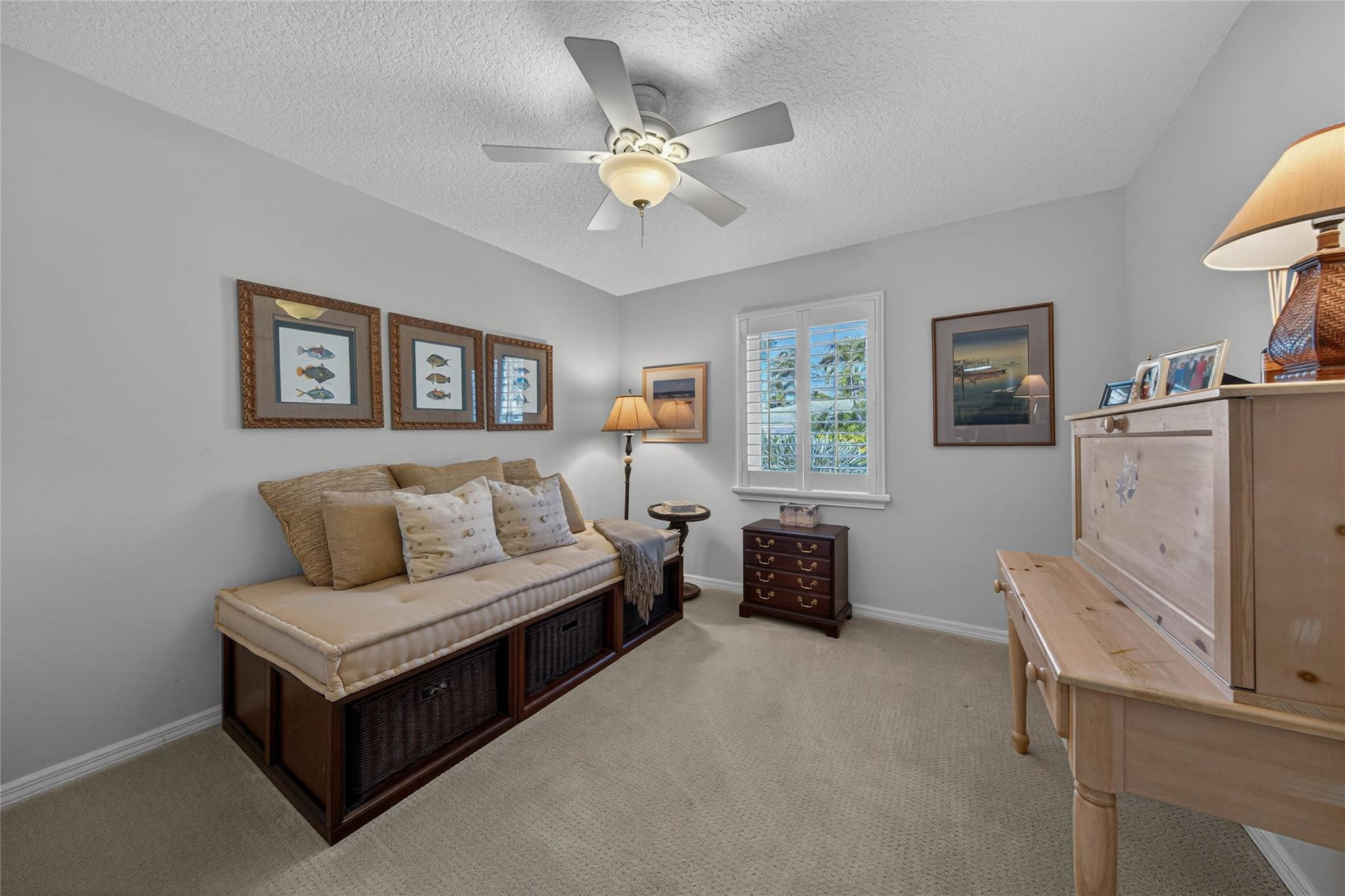 2600 Northeast 46th Street Lighthouse Point, FL 33064 - Photo 31 of 59 a living room with furniture and ceiling fan