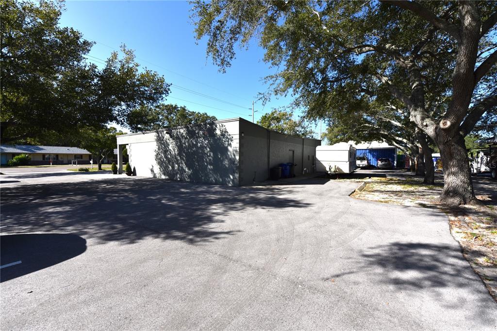 630 Union Street Dunedin, FL 34698 - Photo 10 of 37 a street view covered with tall trees