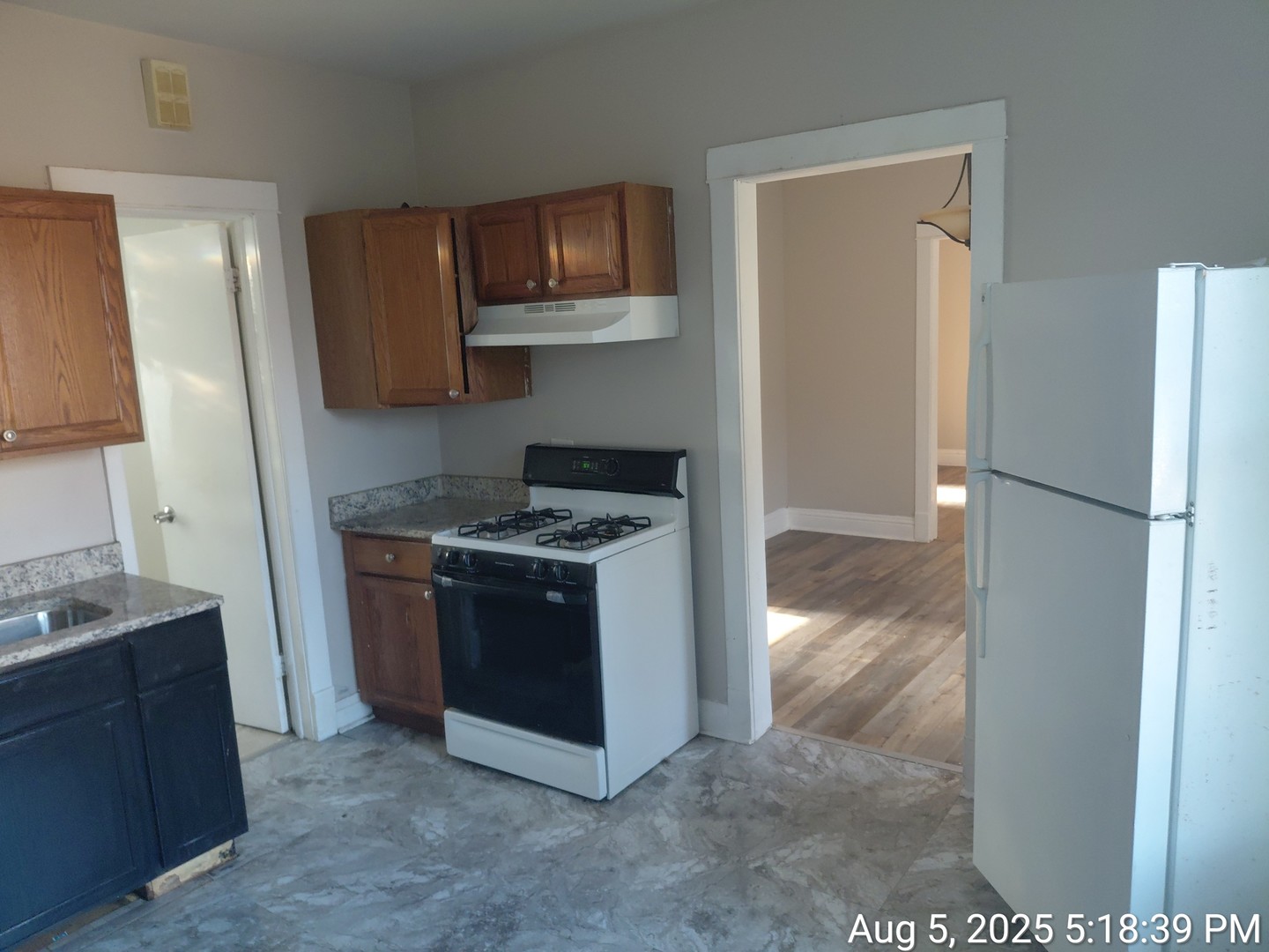 119 East 118th Street Chicago, IL 60628 - Photo 8 of 12 a kitchen with stainless steel appliances granite countertop a refrigerator and a stove top oven