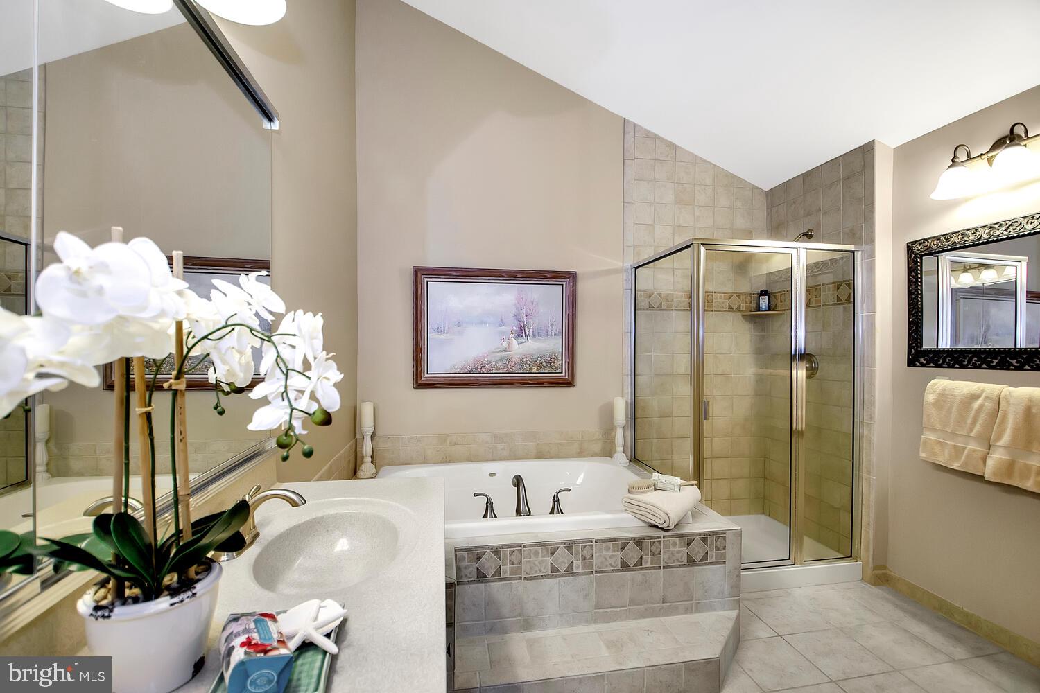 24 Sloan Road West Chester, PA 19382 - Photo 28 of 40 Main Bath with soaking tub, tile shower, dbl van