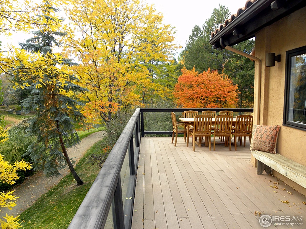 7176 Four Rivers Road Boulder, CO 80301 - Photo 6 of 24 a view of chairs and table on the wooden deck