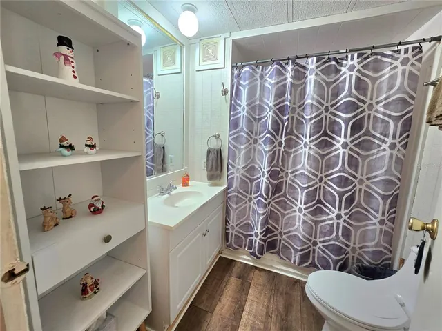 a view of a park with slides