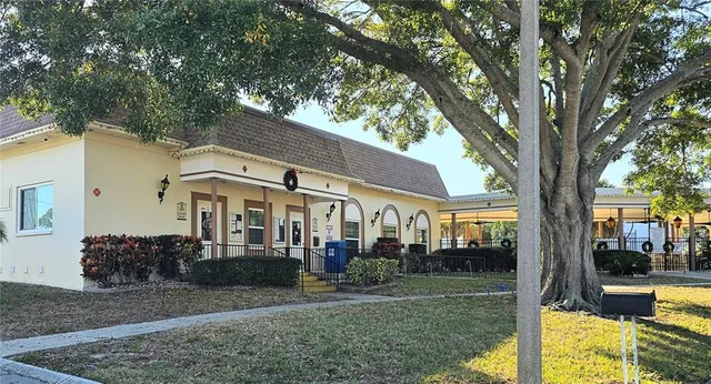 a outdoor space with furniture