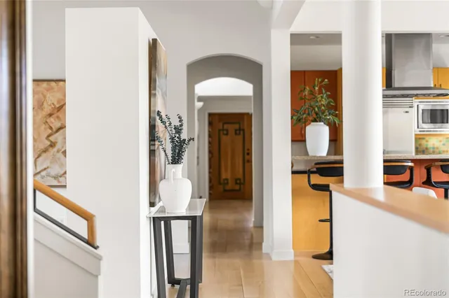 a room with lots of table and chairs