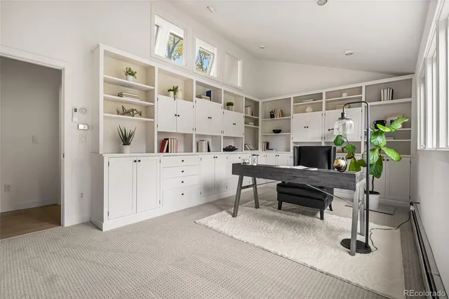 a bedroom with a bed and closet