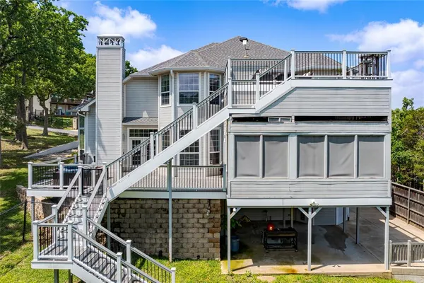 a front view of a house with balcony