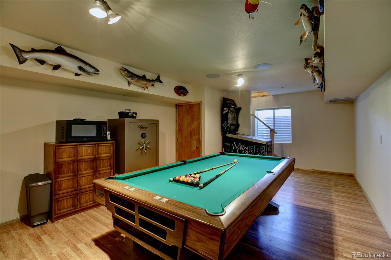 530 Red Feather Road Cotopaxi, CO 81223 - Photo 34 of 46 a room with pool table and flat screen tv
