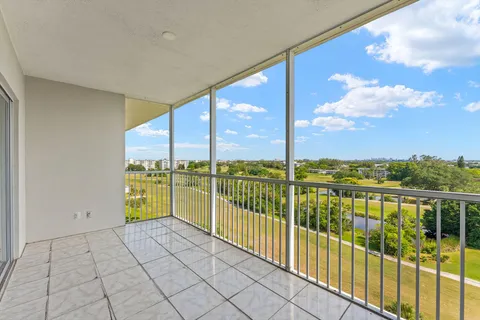 a view of balcony with mountain view