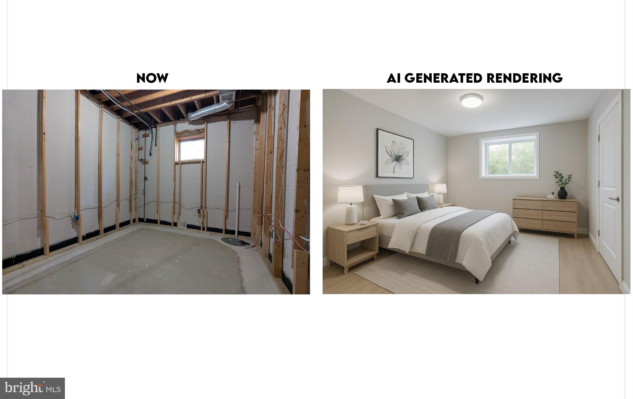 11589 Lake Newport Road Reston, VA 20194 - Photo 54 of 66 - AI Generated Rendering of Unfinished Basement