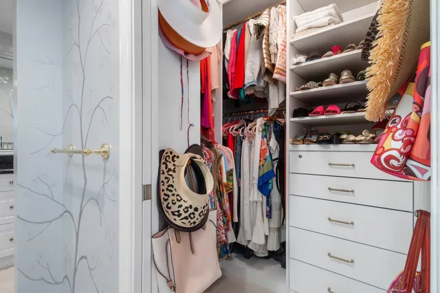 a view of walk in closet