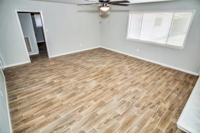 wooden floor in a room
