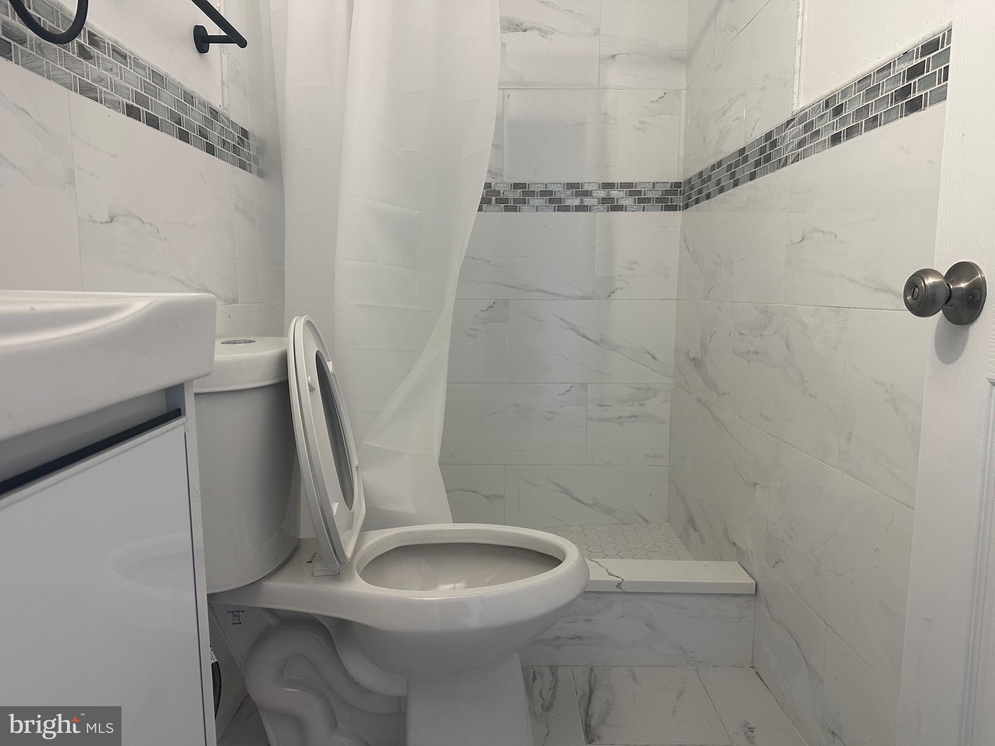 3843 Baring Street Philadelphia, PA 19104 - Photo 28 of 30 a bathroom with a sink a toilet and a shower