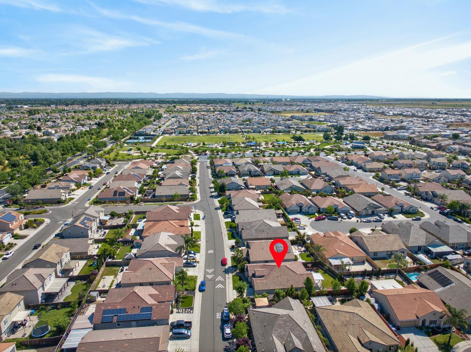 7620 Ferrell Way Elk Grove, CA 95757 - Photo 68 of 75 an aerial view of a city with lots of residential buildings