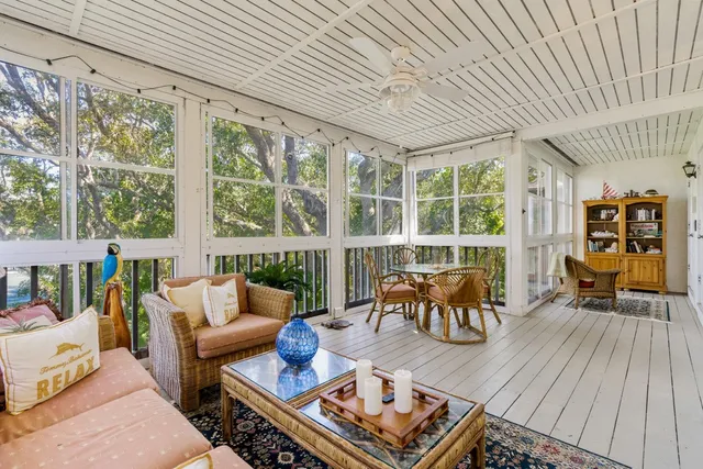 a outdoor living space with furniture and garden view