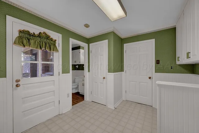 a view of white cabinets