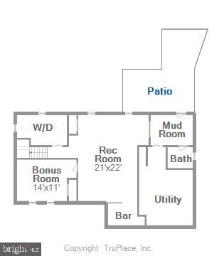 518 Kingsley Road Southwest Vienna, VA 22180 - Photo 12 of 12 Lower Level Floor Plan