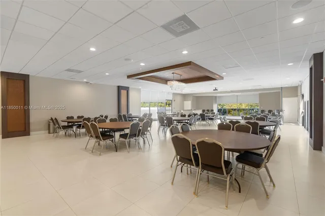 a view of a dining area with furniture