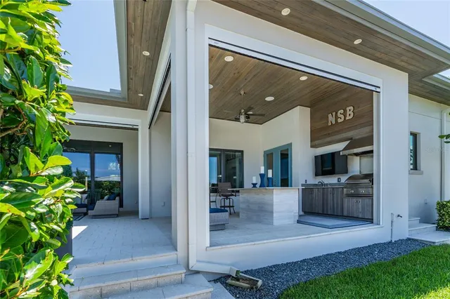 a view of a backyard with plants