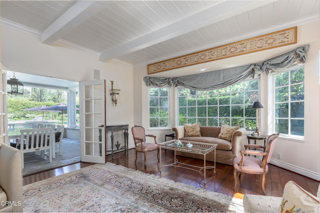 3121 Monterey Road San Marino, CA 91108 - Photo 14 of 77 a living room with furniture and a large window