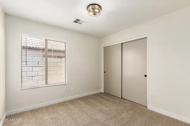 an empty room with a window