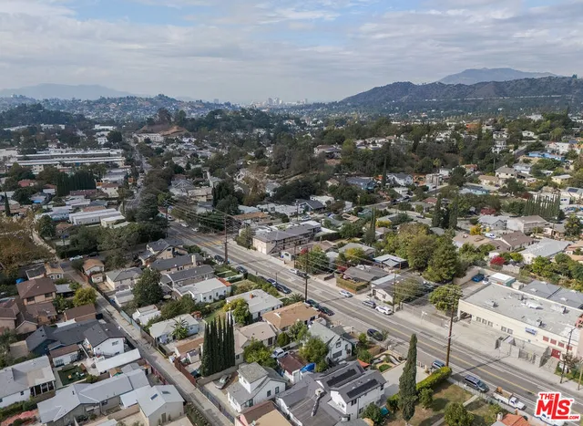 an aerial view of multiple house