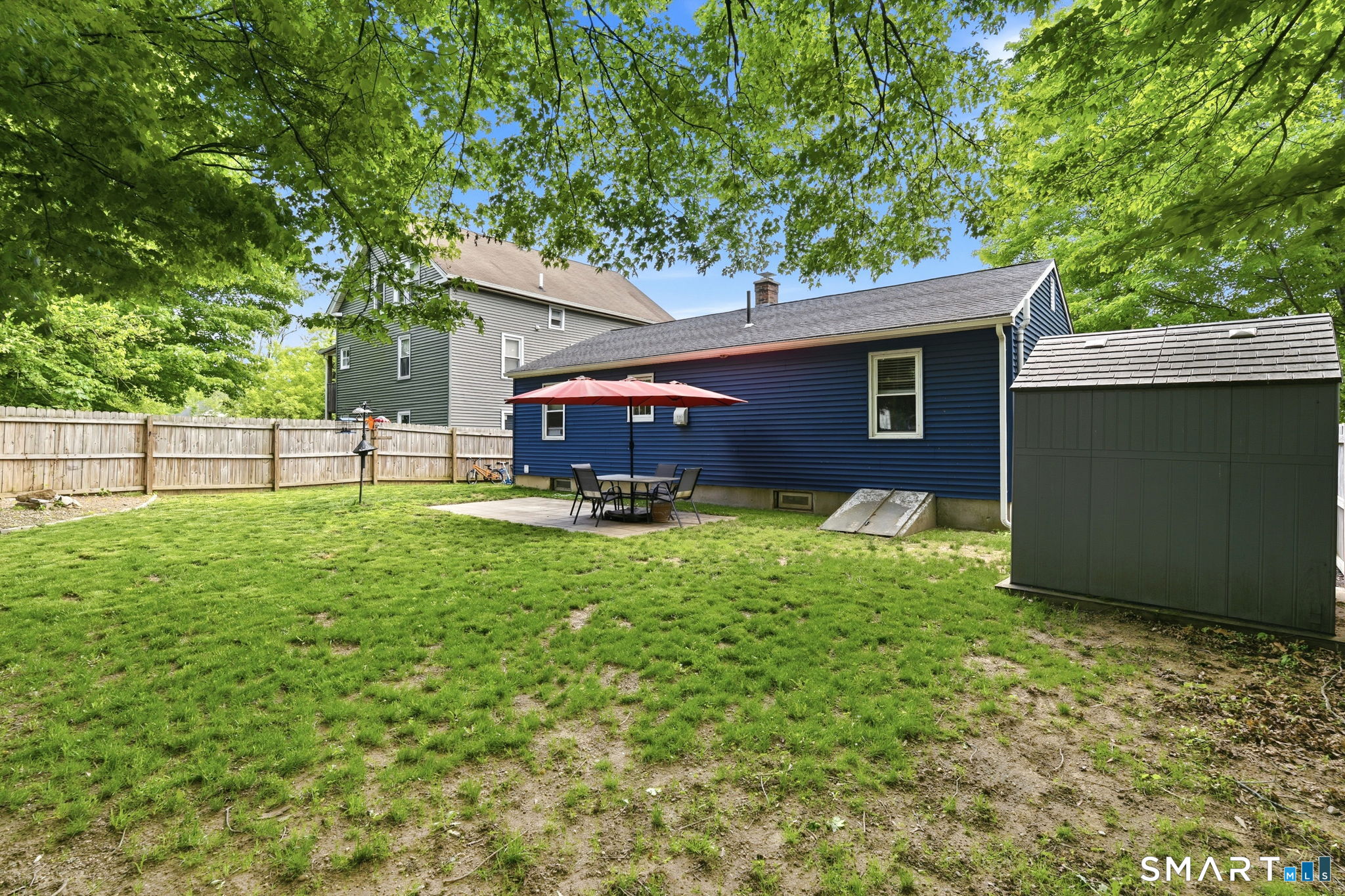 71 Smith Street Putnam, CT 06260 - Photo 22 of 25 a backyard of a house with lots of green space