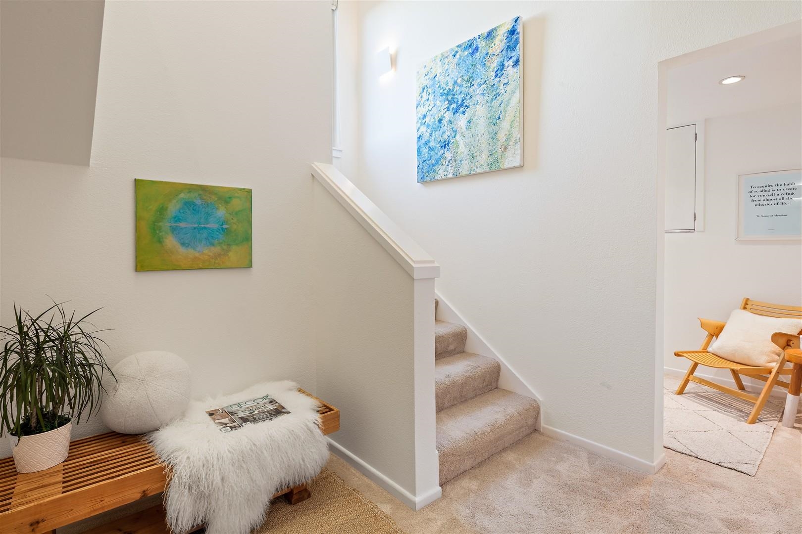 4630 Redwood Road Oakland, CA 94619 - Photo 34 of 58 a living room with furniture and a painting on the wall