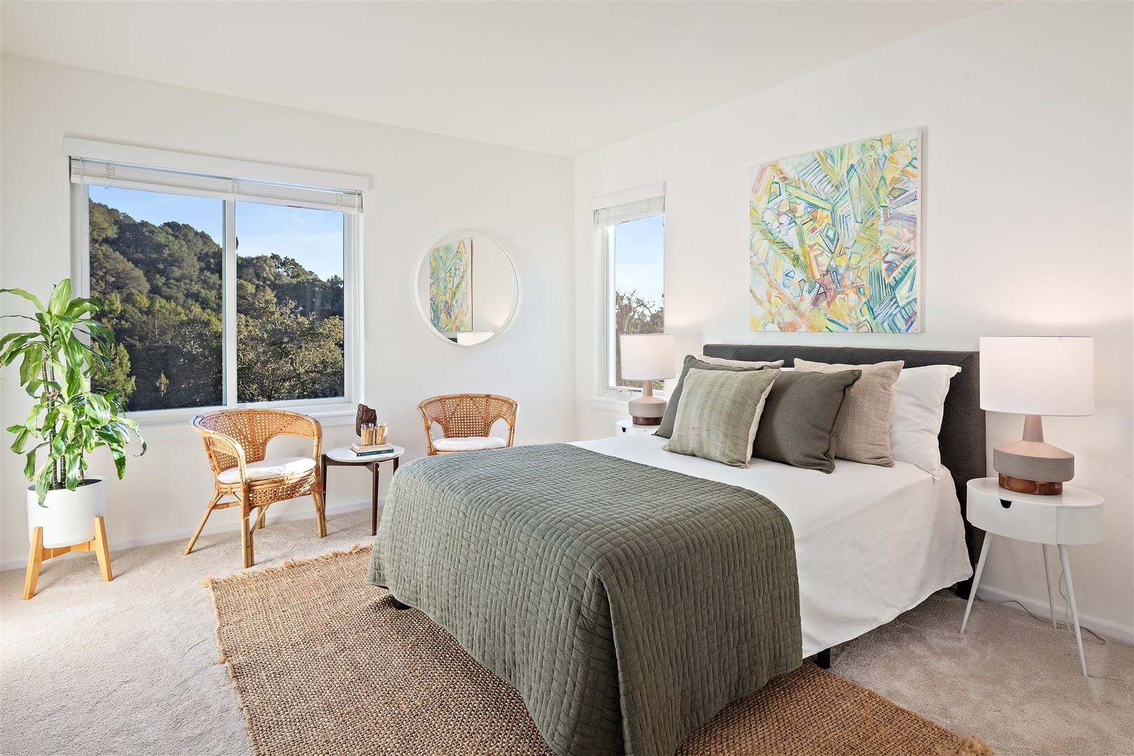 4630 Redwood Road Oakland, CA 94619 - Photo 36 of 58 a bed room with a bed and a couch