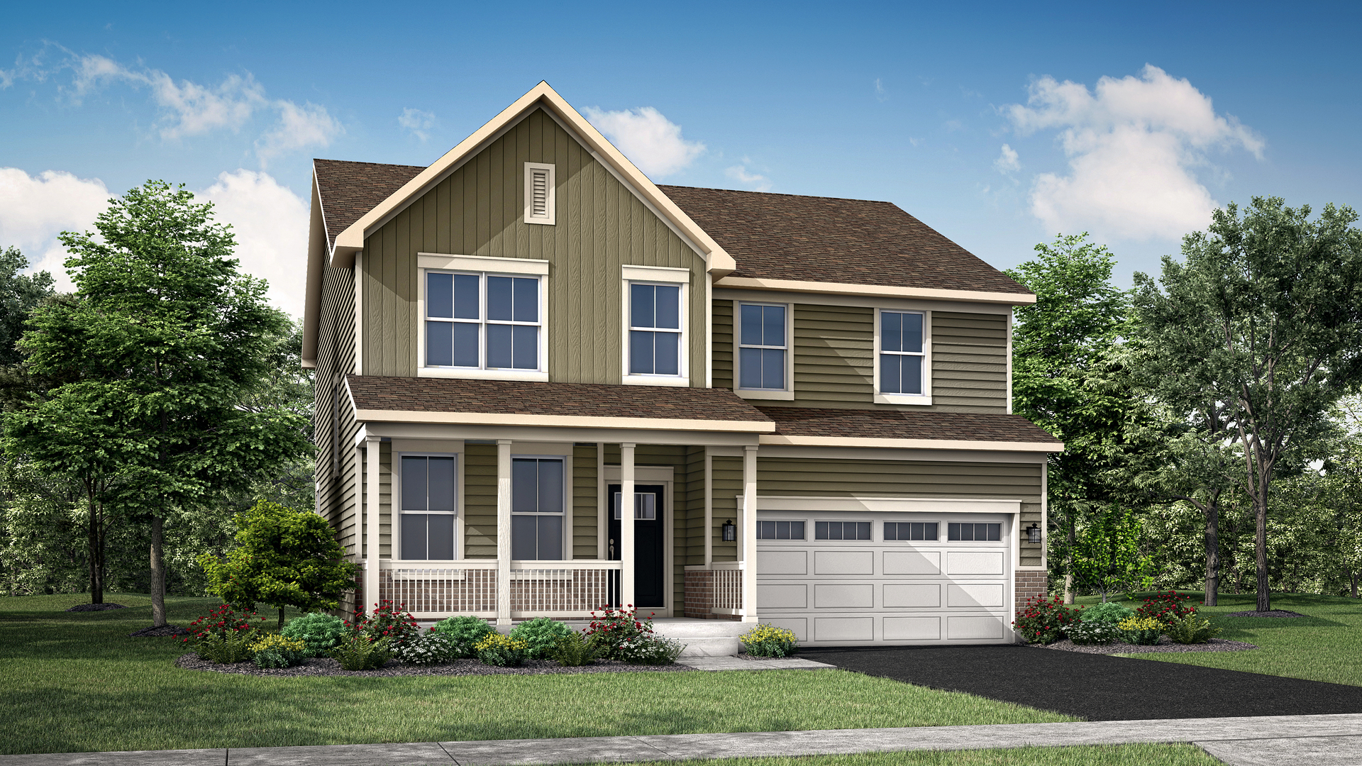 87 Hedgerow Drive Elgin, IL 60124 - Photo 36 of 52 a front view of a house with a yard and garage