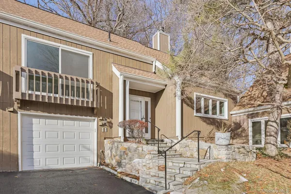 front view of a house with a glass door