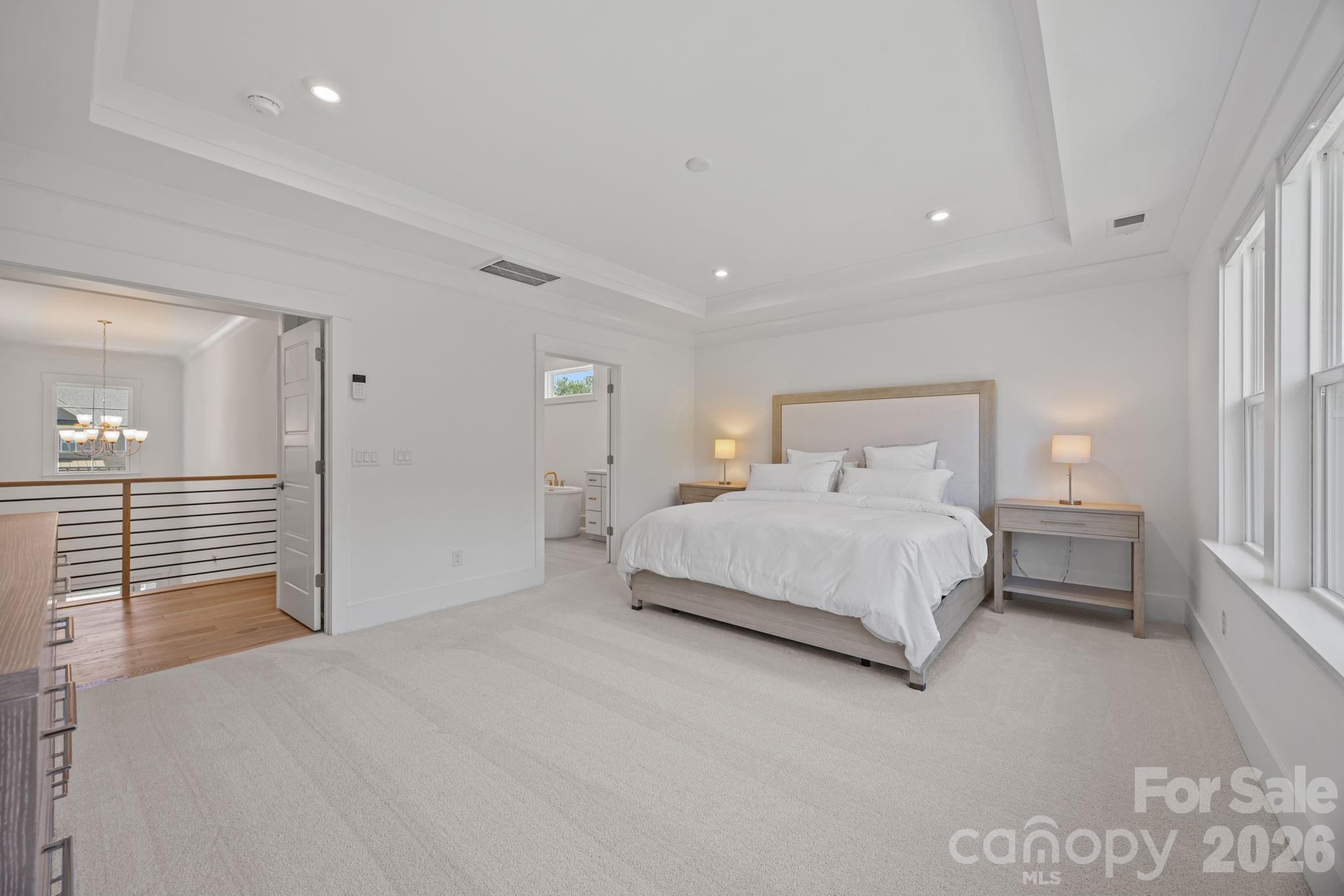 8620 Balcony Bridge Road Huntersville, NC 28078 - Photo 27 of 48 a bedroom with a bed and a refrigerator