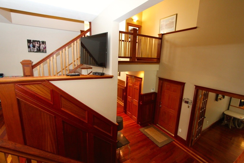 2 Hawthorne Road Smithfield, RI 02828 - Photo 5 of 27 Kitchen Look down to Foyer and Den